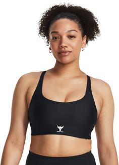 Rückansicht von Under Armour Project Rock All Train CROSSBACK Sport-BH Damen black