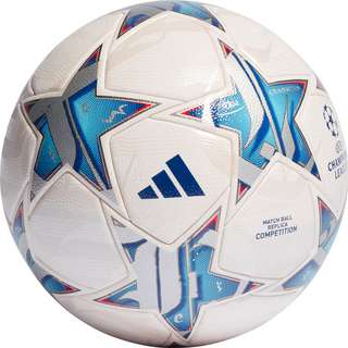 adidas UCL COM Fußball white-silver met-bright cyan-team royal blue