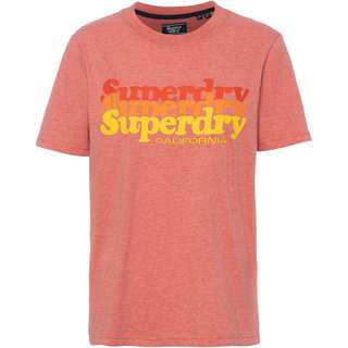 Superdry Vintage Scripted Infill T-Shirt Damen coral red heather