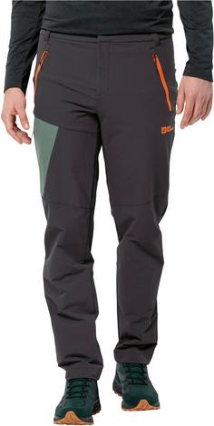 Rückansicht von Jack Wolfskin GLASTAL WINTER Softshellhose Herren phantom