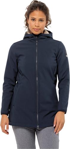 Rückansicht von Jack Wolfskin WINDLAND Softshellmantel Damen night blue