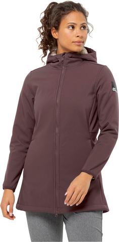 Rückansicht von Jack Wolfskin WINDLAND Softshellmantel Damen boysenberry