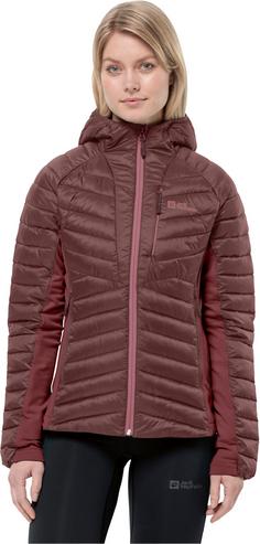 Rückansicht von Jack Wolfskin ROUTEBURN PRO Steppjacke Damen dark maroon