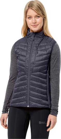 Rückansicht von Jack Wolfskin ROUTEBURN PRO Steppweste Damen graphite