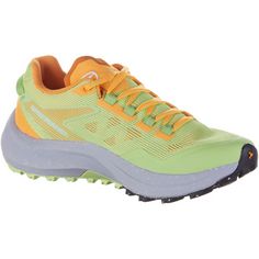 Rückansicht von Scarpa Spin Planet Trailrunning Schuhe Damen sunny green-orange fluo