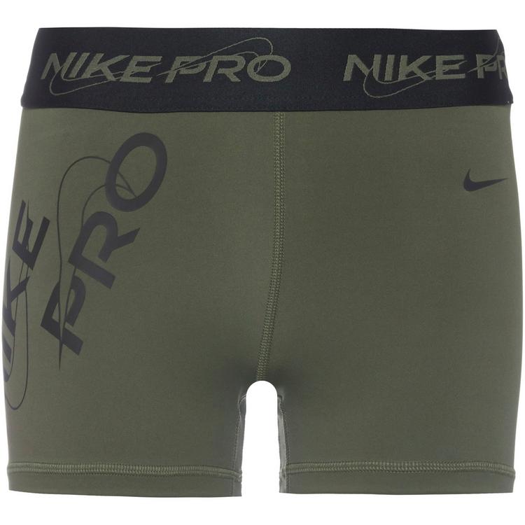 Nike Nike Pro Dri Fit Tights Damen - cargo khaki-black-honeydew - 0 | SportScheck