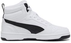 Rückansicht von PUMA Rebound V6 Mid Jr Sneaker Kinder puma white-puma black