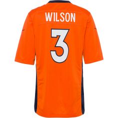 Rückansicht von Nike Russell Wilson Denver Broncos American Football Trikot Herren brilliant orange