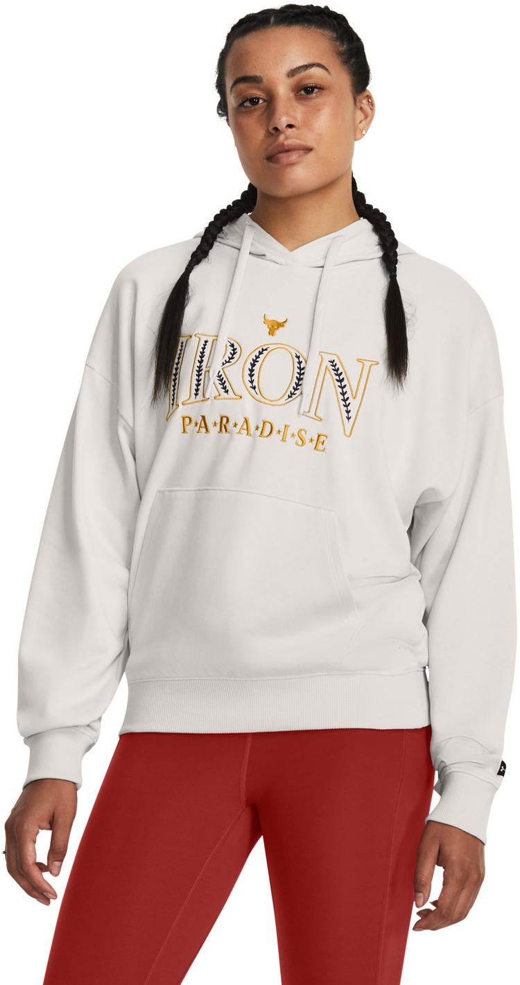 Under Armour Under Armour Project Rock EVERYDAY Hoodie Damen - white clay - 0 | SportScheck