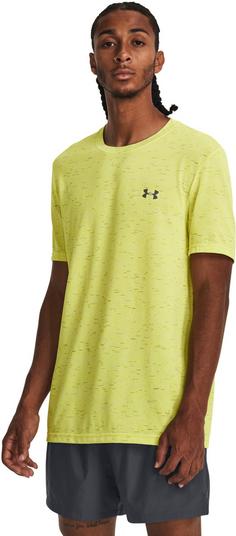 Rückansicht von Under Armour Seamless Ripple Funktionsshirt Herren lime yellow