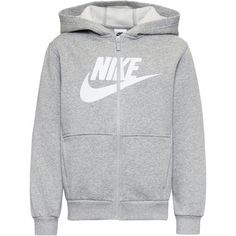 Nike NSW CLUB FLEECE Sweatjacke Kinder dk grey heather-base grey-white