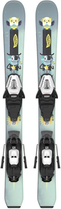 Salomon L T1 Jr XS + C5 GW J75 23/24 All-Mountain Ski Kinder aquatic-safety yellow