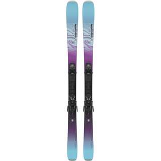 Salomon E STANCE W 80 + M10 GW L80 23/24 All-Mountain Ski Damen black-dewberry-bleached aqua