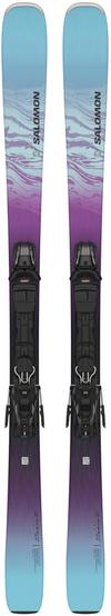 Salomon E STANCE W 80 + M10 GW L80 23/24 All-Mountain Ski Damen - black-dewberry-bleached aqua