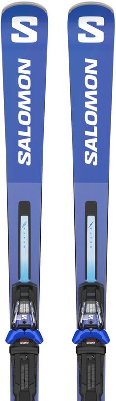 Rückansicht von Salomon E S/RACE GS 10 + M12 GW F80 23/24 Carving Ski race blue