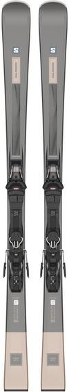 Salomon E S/MAX W X7 Ti + M10 GW L80 23/24 Carving Ski Damen - black metal-pink gold metallic-black