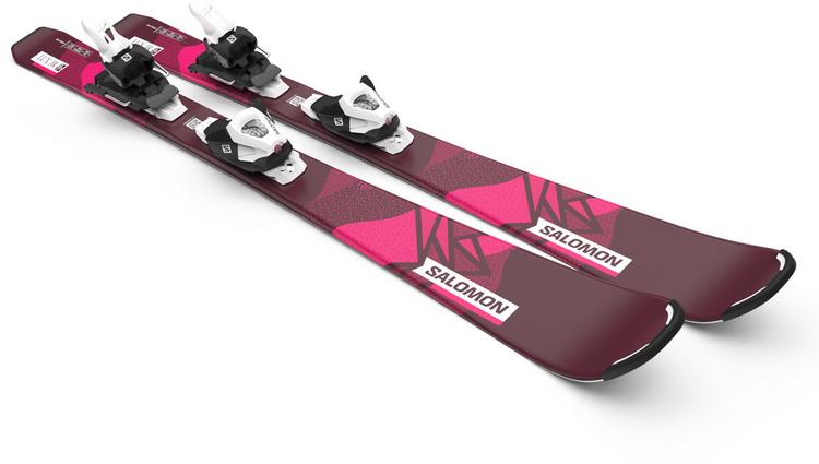 Salomon Salomon L QST Jr S + C5 GW J75 All-Mountain Ski Kinder - bordeau-purple - 1 | SportScheck