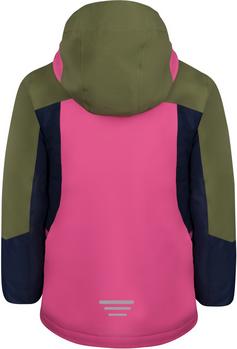 Rückansicht von Trollkids Rauland Skijacke Kinder dusky olive-light magenta-navy