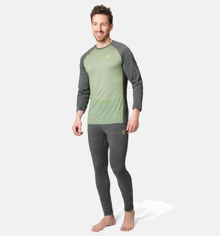 Odlo Odlo Natural Performance Funktionsunterhose Herren - dark grey melange-sharp green - 2 | SportScheck