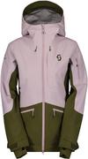 SCOTT Vertic 3L Skijacke Damen - cloud pink-fir green
