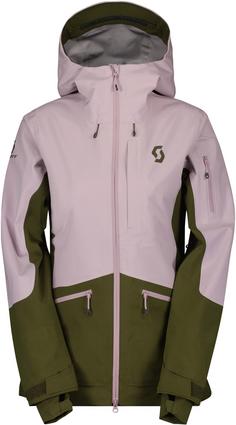 SCOTT Vertic 3L Skijacke Damen cloud pink-fir green