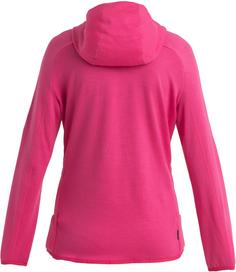 Rückansicht von Icebreaker Quantum Hybrid Funktionsjacke Damen electron pink-tempo-colorblock