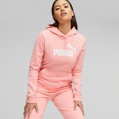 Rückansicht von PUMA Essentials Hoodie Damen peach smoothie