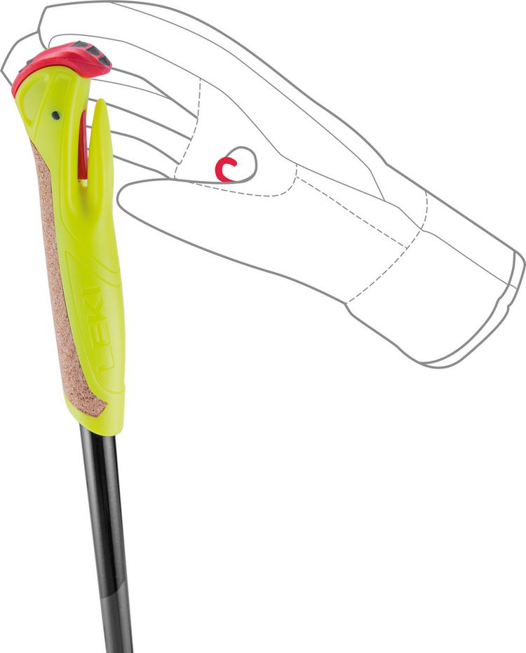 LEKI LEKI XTA 5.5 Jr 23/24 Stock Kinder - black-white-neonyellow - 2 | SportScheck