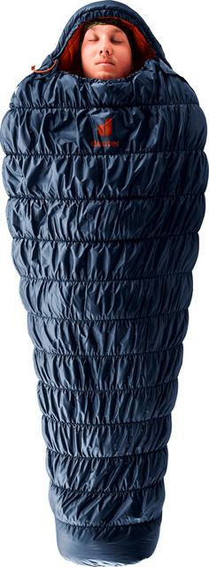 Rückansicht von Deuter Exosphere 0° SL Kunstfaserschlafsack Damen ink-redwood