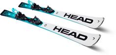 Rückansicht von HEAD WC Rebels e.XSR + PR 11 GW 23/24 Carving Ski white-blue