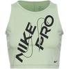 Nike Pro Dri Fit Croptop Damen - honeydew-black-cargo khaki