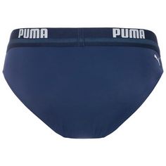 Rückansicht von PUMA Logo Badeslip Herren navy