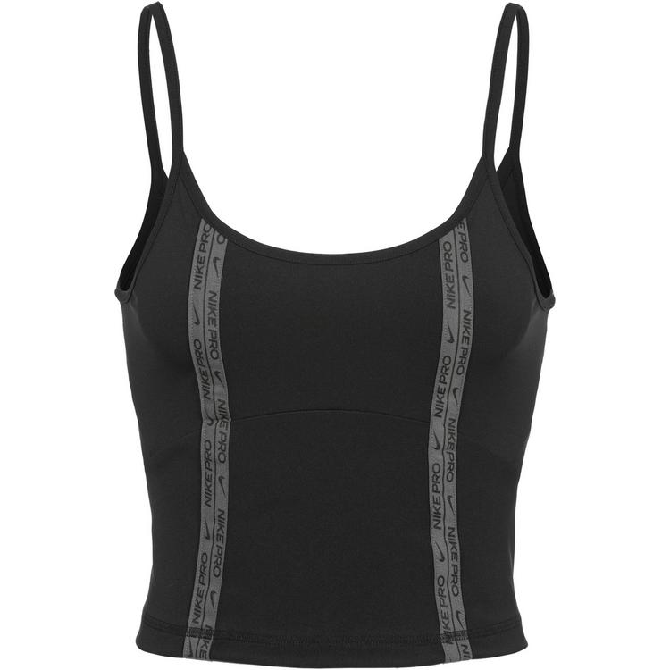 Nike Nike Pro Dri Fit Croptop Damen - black-iron grey-white - 0 | SportScheck
