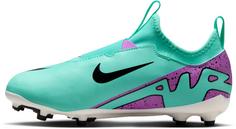 Rückansicht von Nike JR Mercurial ZOOM VAPOR 15 ACADEMY FG/MG Fußballschuhe Kinder hyper turq-fuchsia dream-black-white