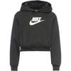 Nike NSW CLUB FLEECE CROP Hoodie M&auml;dchen - black-white