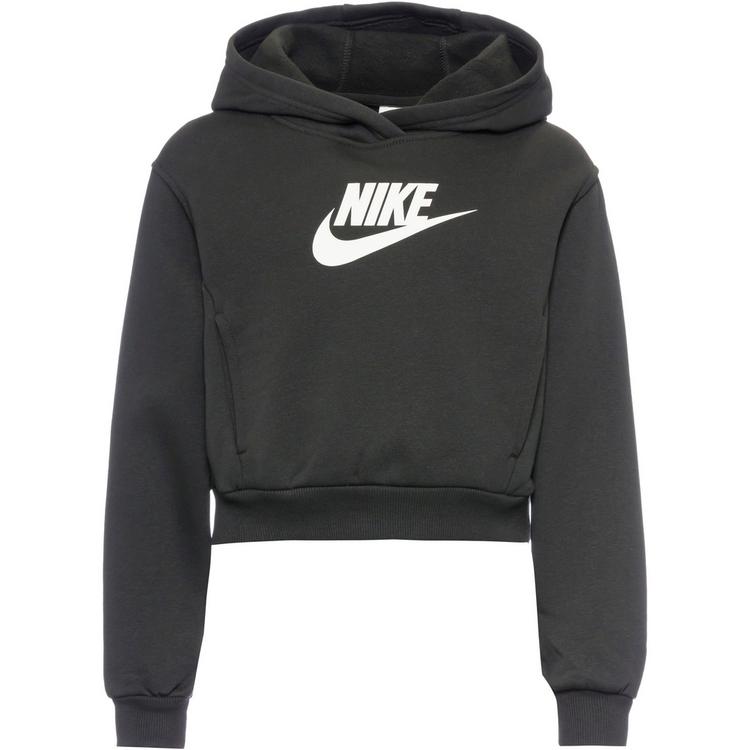 Nike Nike NSW CLUB FLEECE CROP Hoodie M&auml;dchen - black-white - 0 | SportScheck