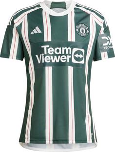 adidas Manchester United 23-24 Auswärts Fußballtrikot Herren green night-core white-active maroon