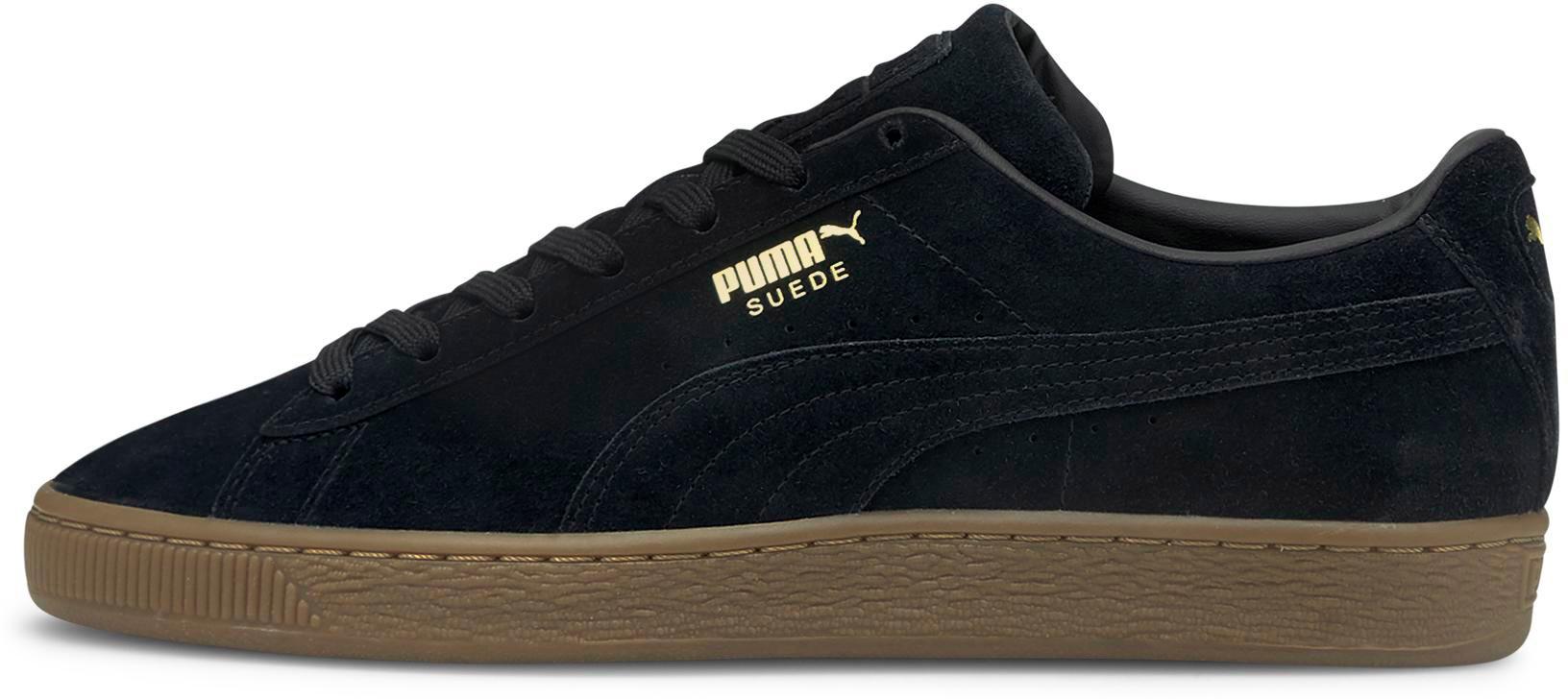 Black suede puma high tops on sale