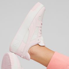 Rückansicht von PUMA Carina Street WIP Sneaker Damen warm white-frosty pink