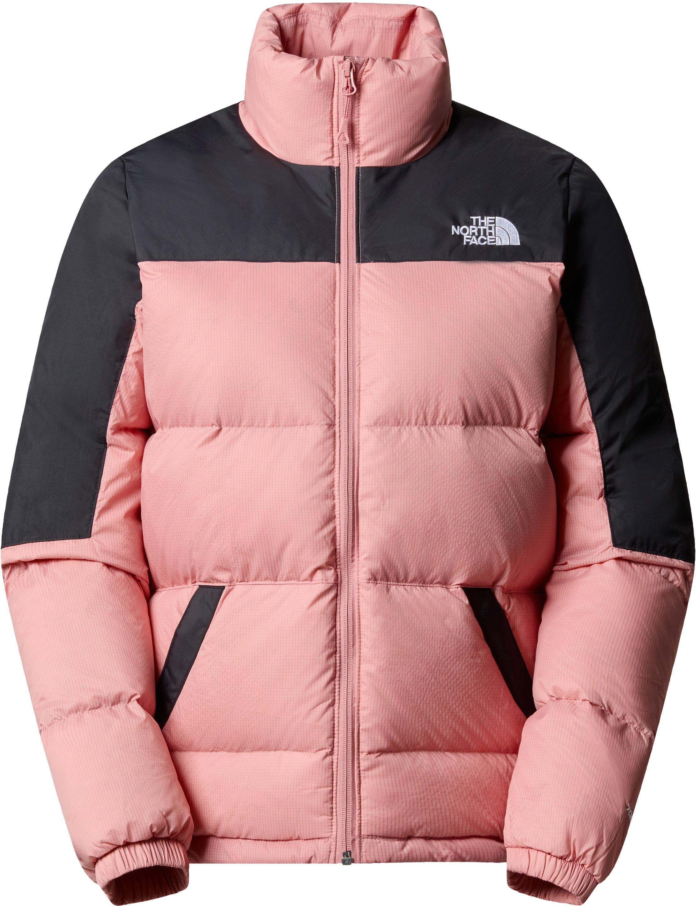 Black north face jacket with pink logo online