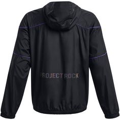 Rückansicht von Under Armour Project Rock Trainingsjacke Herren black