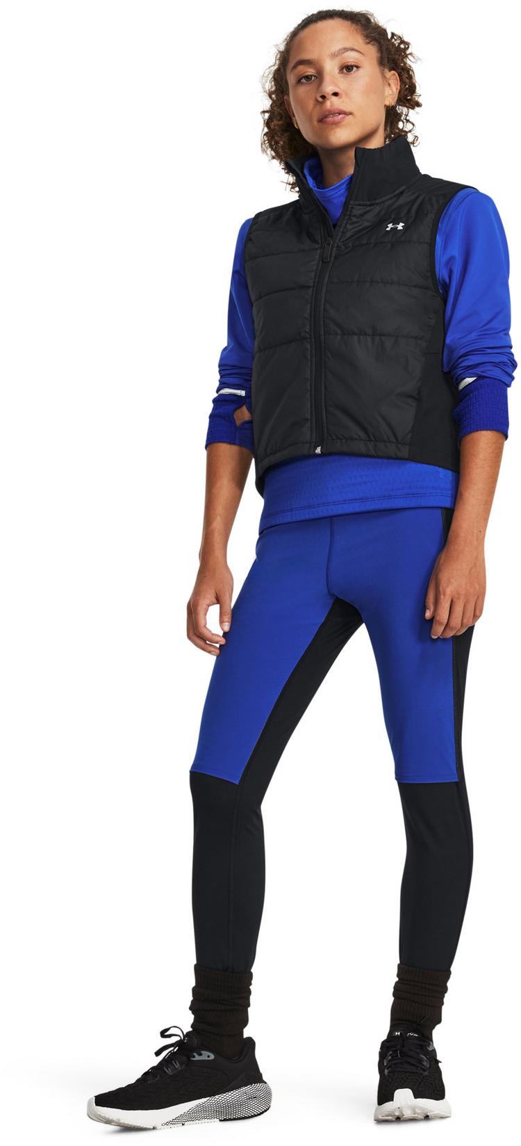 Under Armour Under Armour Qualifier Cold Lauftights Damen - black-team royal - 4 | SportScheck