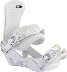 Rückansicht von Nitro Snowboards IVY BDG Snowboardbindung Damen white pearl