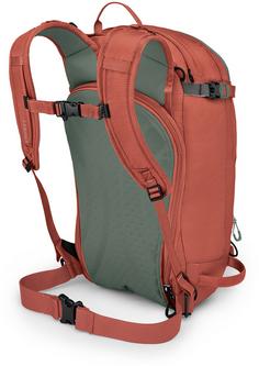 Rückansicht von Osprey Sopris 20 Alpinrucksack Damen emberglow orange