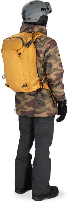 Rückansicht von Osprey Soelden 22 Alpinrucksack Herren artisan yellow