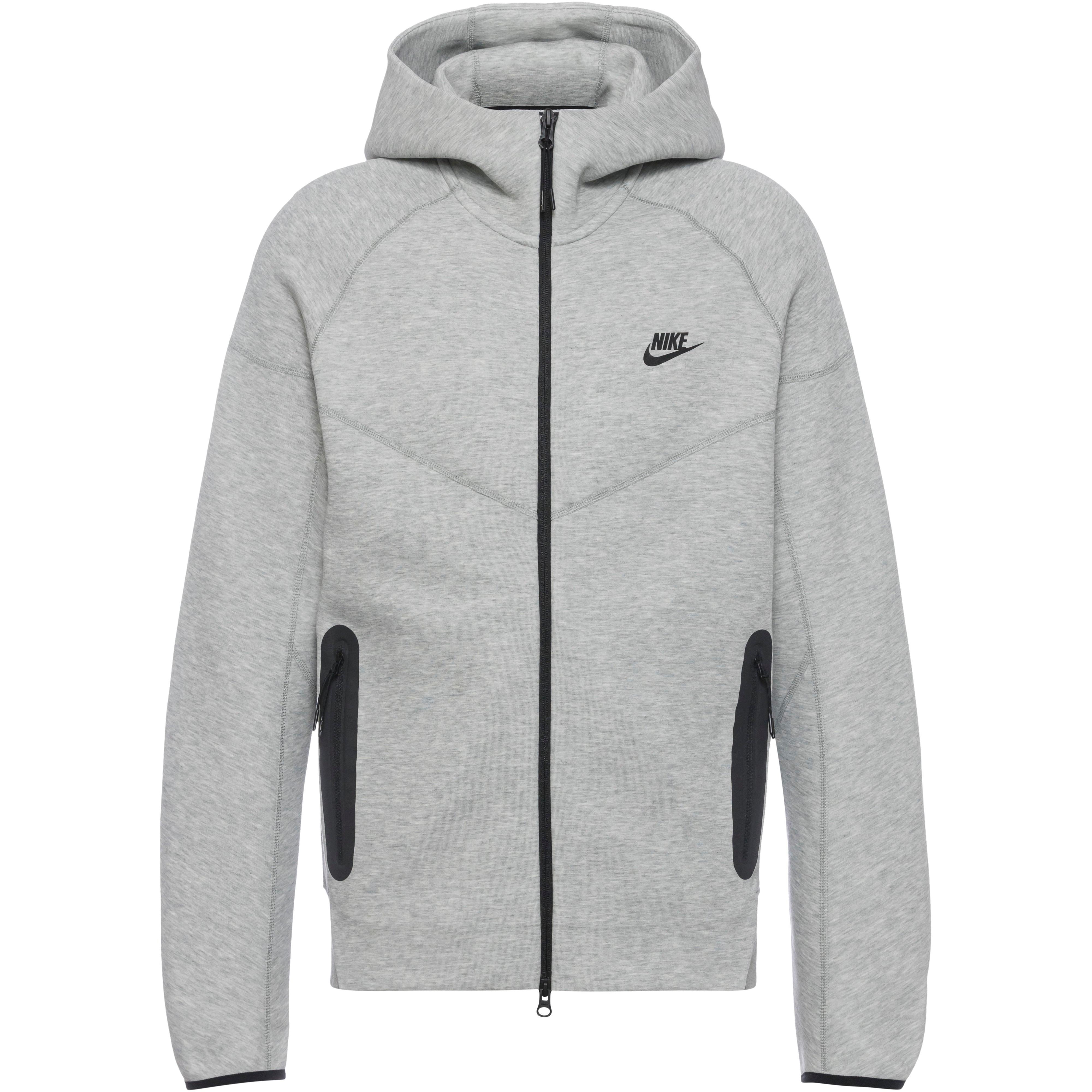 Nike Tech Fleece Trainingsjacke Herren dark grey heather black im Online Shop von SportScheck kaufen