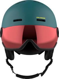 Rückansicht von Salomon ORKA VISOR Skihelm Kinder north atlantic