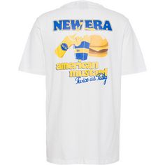 Rückansicht von New Era Food Graphic T-Shirt Herren weiß