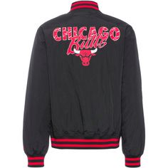 Rückansicht von New Era Chicago Bulls Bomberjacke Herren black-red