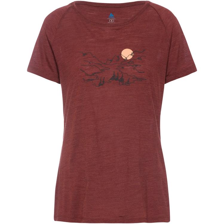 Odlo Odlo ASCENT 130 VALLEY Funktionsshirt Damen - spiced apple melange - 0 | SportScheck